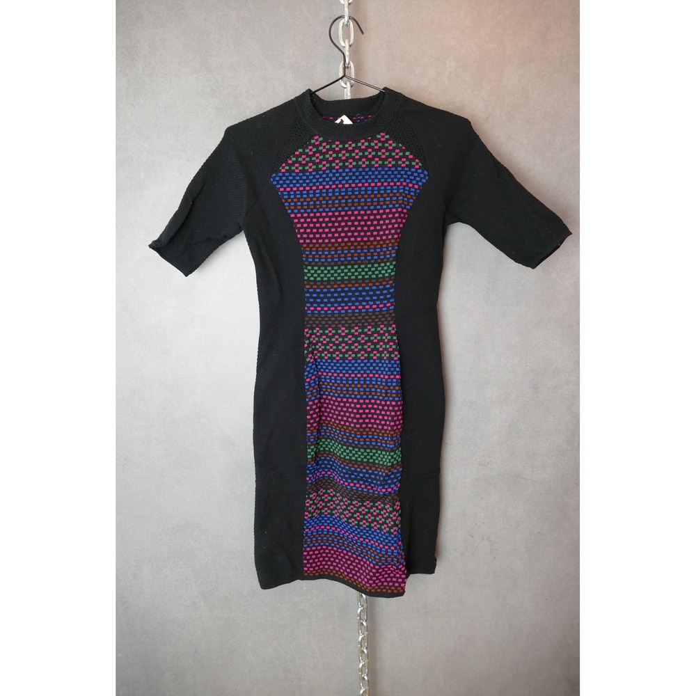Missoni Dress, Knit Short Sleeve Sheath Dress, Colorful Pattern, Designer 44